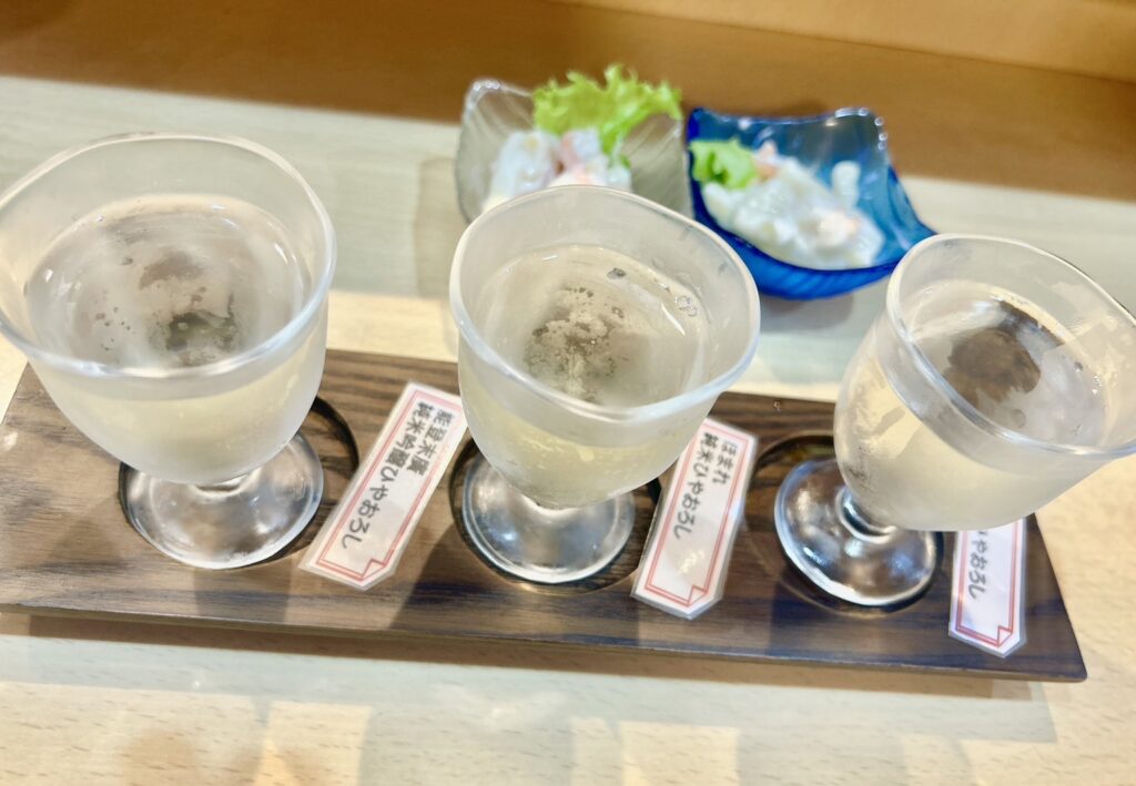 日本酒飲み比べ