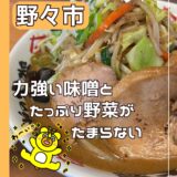 【必見】８号線沿いの味噌ラーメン「味噌の力」の野菜盛りが凄すぎた！＠野々市市・蓮花寺町