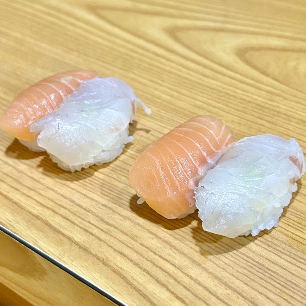 サーモンと鯛の寿司