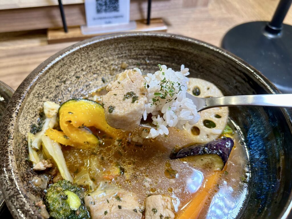 ご飯と能登豚角煮