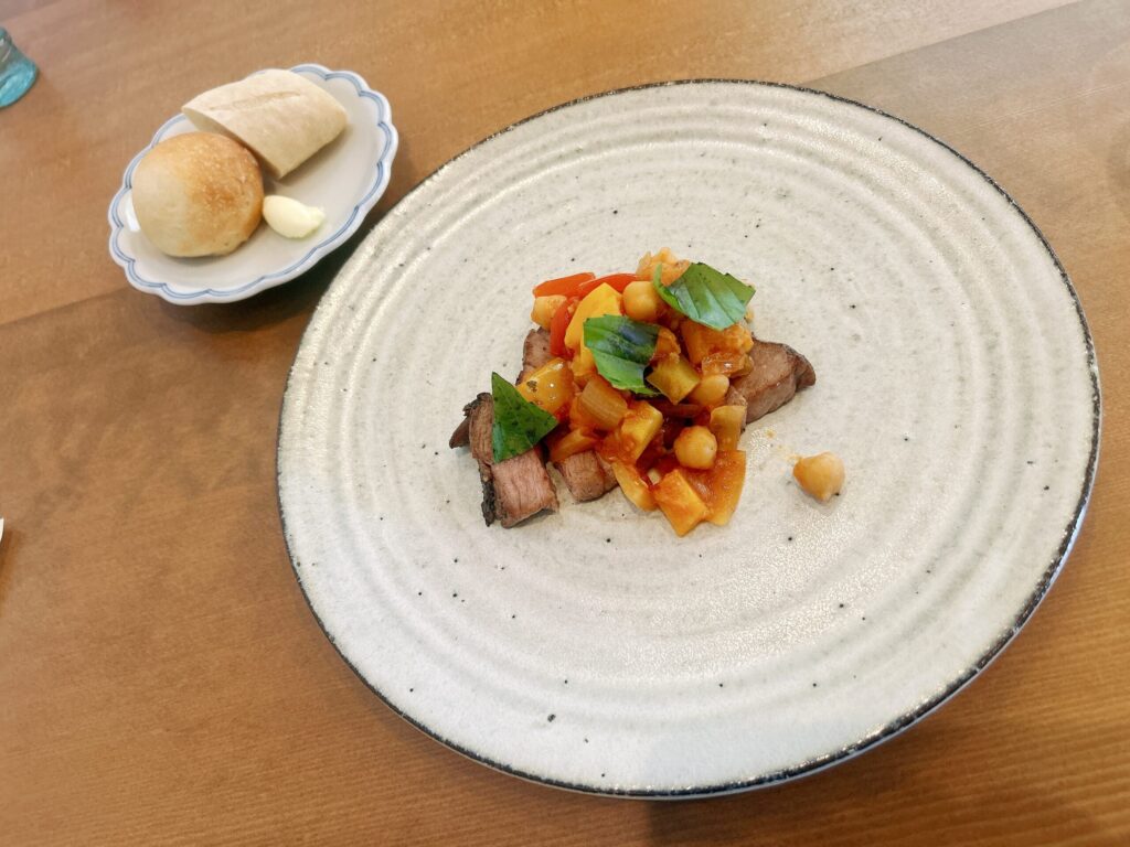 乳製漬 豚肩ロース肉のソテー